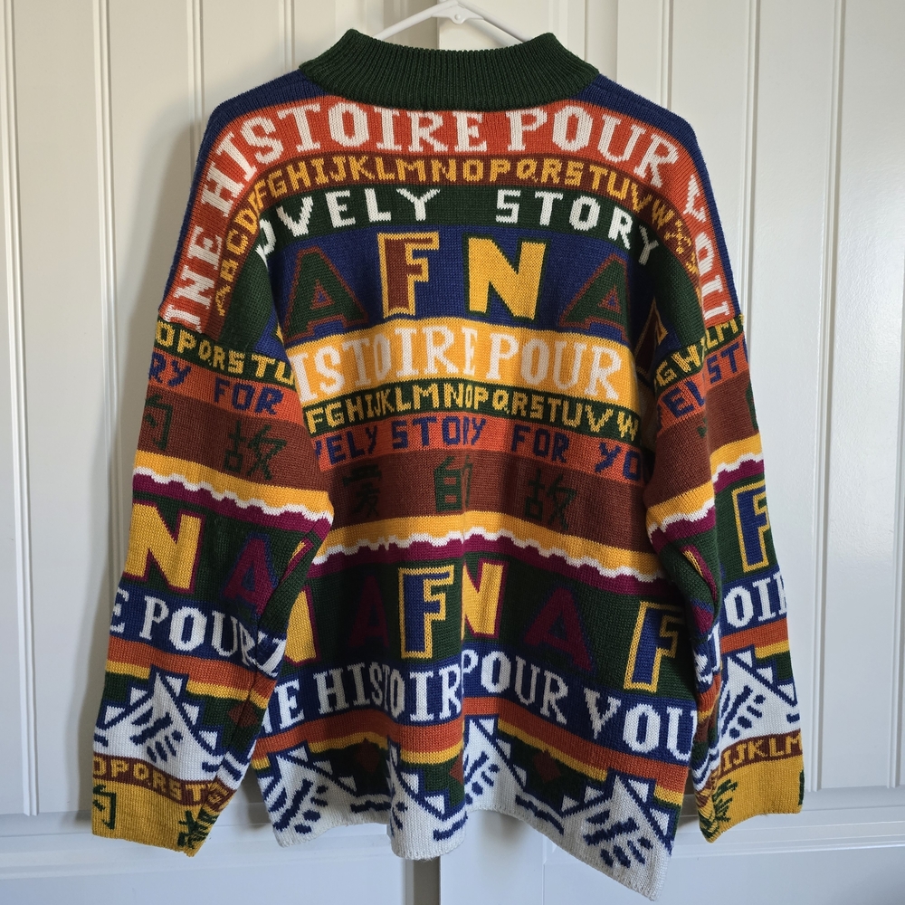 Colorful Patterned Men's Sweater - Picture 7 of 7